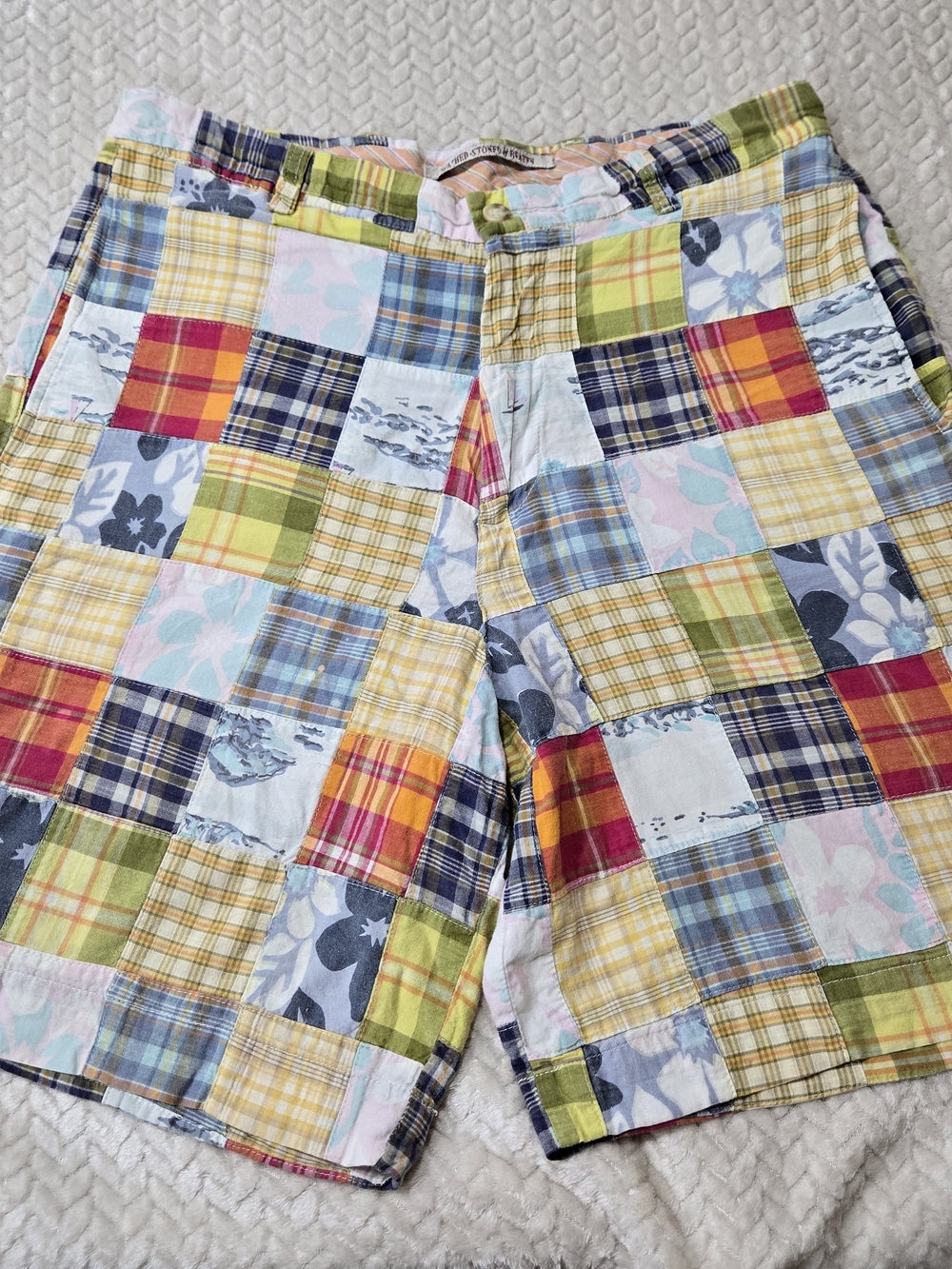 Berle Multicolor Patchwork Flat Front Men’s Shorts